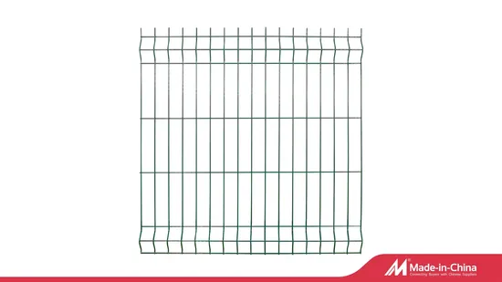 Poly Powder Coated Green and Black V-Mesh Profiled Mesh Security Fencing.